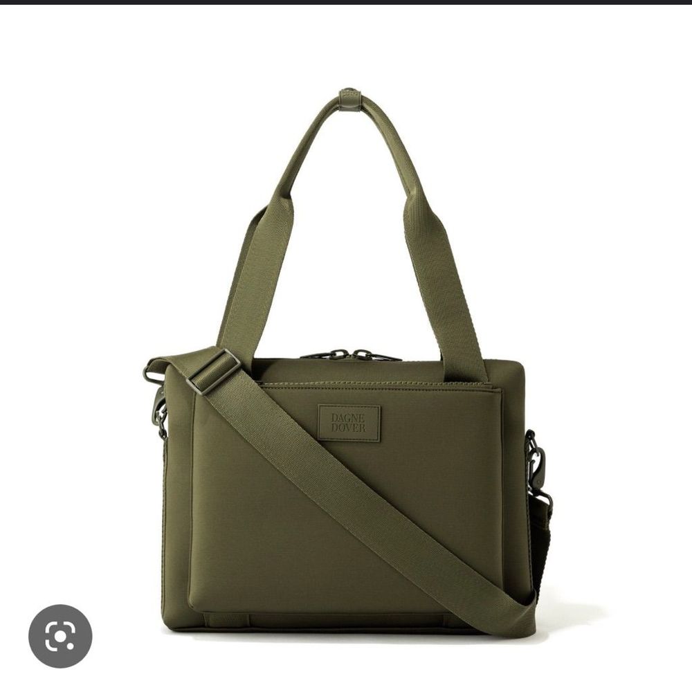 Dagne Dover Ryan Laptop Bag Briefcase Crossbody Olive Green